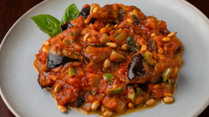 Eggplant Caponata with Martone Street Mediterranean Style Marinara Sauce